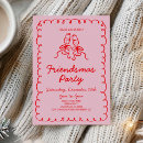 Search for friendsmas invitations Pink red