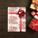 Search for retro vintage christmas wrapping paper Red and green