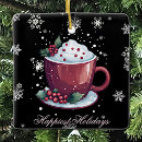 Search for hot chocolate christmas tree decorations Watercolor