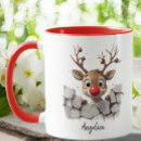 Search for red nosed reindeer mugs Cartoon