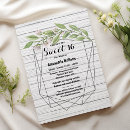 Search for wood sweet 16 invitations Modern