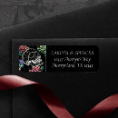 Search for skeleton return address labels Dia de los muertos