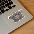Search for old typewriter stickers Black
