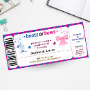 Search for boots or bows invitations Cowgirl