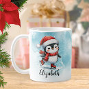 Search for cute blue penguin mugs Xmas