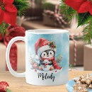 Search for cute blue penguin mugs Festive