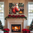 Search for santa claus canvas prints Christmas tree