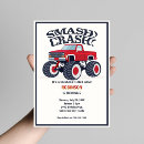 Search for red truck birthday invitations Car