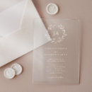 Search for elegance monogram square invitations Botanical