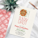 Search for pacifier baby shower invitations Pizza party