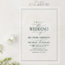 Search for emerald green and white invitations Minimalist