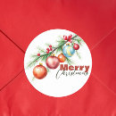 Search for pine branch stickers Merry christmas