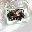 Search for green christmas cards Gingham