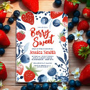 Search for strawberry baby shower invitations Blueberry