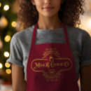 Search for funny holiday aprons Typography