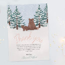 Search for winter baby shower thank you cards Pine trees