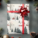 Search for snow scene wrapping paper Pine tree forest