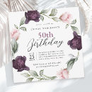 Search for purple rose square invitations Feminine