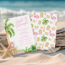 Search for beach christmas invitations Flamingo