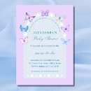 Search for little butterfly baby shower invitations Blue