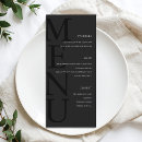 Search for black wedding menus Modern