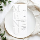 Search for black and white menus Minimalist