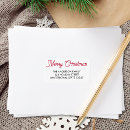 Search for merry christmas return address labels Red and white