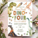 Search for 4 year old birthday invitations Dino four