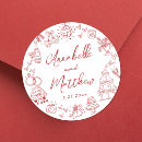 Search for red doodle stickers Red and white