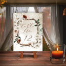 Search for flower wreath table cards Bride