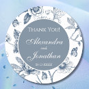 Search for floral design wedding stickers Dusty blue
