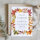 Search for watercolor rustic wedding invitations Autumn