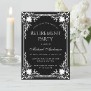 Search for black and white retirement invitations Calligraphy