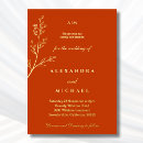 Search for burnt orange gold wedding invitations Calligraphy