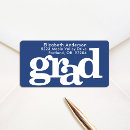Search for graduation announcement return address labels Typography