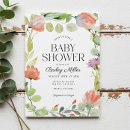 Search for pink and green baby shower invitations Floral
