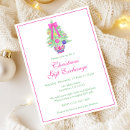 Search for hot pink christmas invitations Watercolor