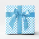 Search for blue and white gingham wrapping paper Checkered