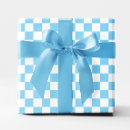Search for light blue and white gingham wrapping paper Pattern