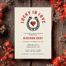 Search for horseshoe bridal shower invitations Lucky in love