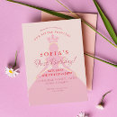 Search for crown 1st birthday invitations Pink