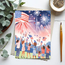 Search for patriotism in usa postcards Fireworks