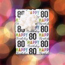 Search for happy 80th birthday wrapping paper 80 years old