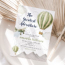 Search for green hot air balloon invitations Gender neutral