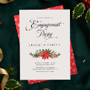Search for christmas engagement party invitations Poinsettia