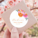 Search for orange floral stickers Summer floral garden