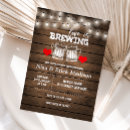 Search for love is brewing shower invitations Rustic