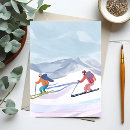 Search for ski cards Watercolor