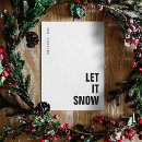 Search for let it snow cards Black and white