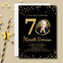 Search for glitter look invitations Black and gold